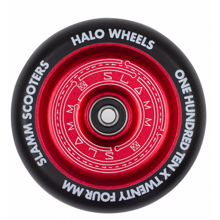 Slamm Halo Deep Dish Alloy Core Metal Wheel 110mm Red